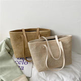 Straw Shoulder Bag Large Capacity Tote Lady Purses