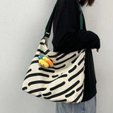 Women's Large Capacity Shoulder Bag for Students Class Ins Schoolbag