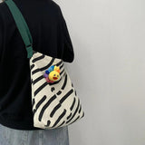 Women's Large Capacity Shoulder Bag for Students Class Ins Schoolbag