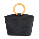 Women's Mini Solid Canvas Shell Bag Small Handbag