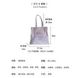 Large Capacity Letter Embroidered Canvas Bag, All-Match Shoulder Bag