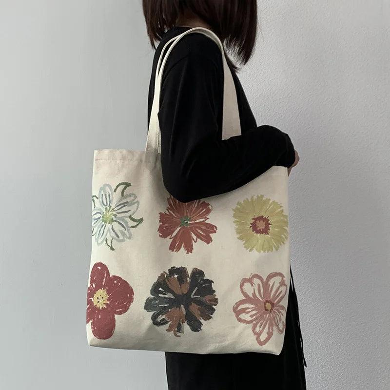 Women's Shoulder Bag Canvas Art Schoolbag