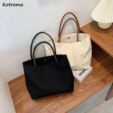 Canvas Shoulder Bags Women Daily All-match Student Large Capacity Handbags