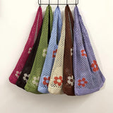 Summer Flower Handbag Knitted Shoulder Bag Large Tote