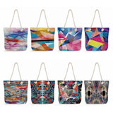 Watercolor Tote Bag Bright Colors Print Handbags For Women