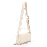 Spring Corduroy Art Plaid Handbag Women Small Square Tote Bag Messenger Bag