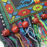 Hmong Vintage Ethnic Shoulder Bag Embroidery Boho Hippie Tassel Tote