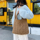 Vintage Messenger Bags Large Capacity Knitted Crossbody Handbags