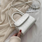 Crocodile Pattern Crossbody Bag Small Handbag Chain Hand Bag