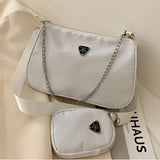 Vintage One Shoulder Crossbody Bag Chain PU Leather Women's Handbag