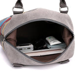 Large Capacity Canvas Shoulder Bag Casual Matte Tote Crossbody Handbag
