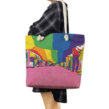 Watercolor Shoulder Strap Handbag Travel Thick Rope Bag Female High Capacity Sho