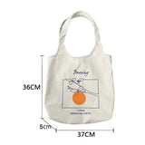 Women's Canvas Shoulder Tote Bag Large Capacity Cotton Cloth Shopping Bags