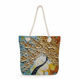 Cherry Blossom Oil Paint Tote Bag For Women