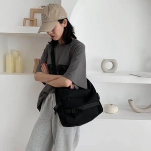 Womens Canvas Messenger Bag Cross Body Eco Handbag