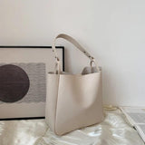 Vintage Shoulder Bags Large Capacity Female Tote Bags PU Leather