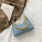 Women Casual Shoulder Bag Lady Metal Chain Handbag