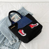 Casual Handbag Character Printing Female Canvas Tote Bag