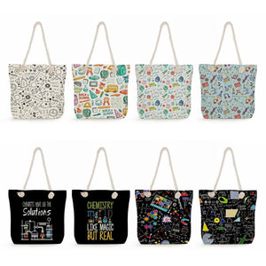 Thick Rope Shoulder Bag Casual Handbag Cartoon Tote School Teacher Gift