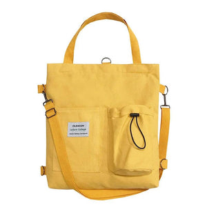 Women Bear Canvas Shoulder Bag Japanese Literary Tote Girl Handbag