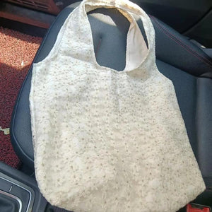 Fairy Canvas Floral Shoulder Bags Women Large Capacity Shopping Totes