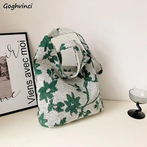 Vintage Printed Shoulder Bags Women Large Capacity Crossbody Underarm All-match