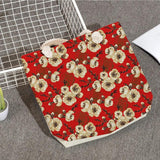Casual Daily Shopping Tote Bags Travel Beach Bag Female Red Shoulder Bags