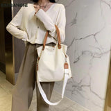 Canvas Shoulder Bag Large Capacity Double Strap Tote Bag