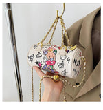 Bear Graffiti Lady's S Chain Shoulder Bag Women's Handbags