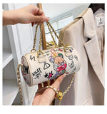 Bear Graffiti Lady's S Chain Shoulder Bag Women's Handbags