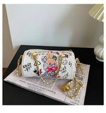 Bear Graffiti Lady's S Chain Shoulder Bag Women's Handbags