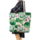 Floral Print Handbags Foldable Travel Beach Thick Rope Shoulder Bag