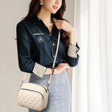 PU Leather Crossbody Bag Diamond Lattice Women Shoulder Handbag