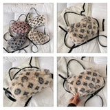 Winter Plush Underarm Shoulder Bag Chains Totes Bag Fur Crossbody Purse