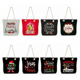 Christmas Letter Shoulder Bags High Capacity Tote Handbags For Women