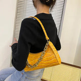 Crocodile Pattern Zipper Handbags with Shoulder Bag