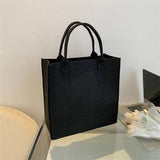 Crocodile Embossed Felt Handbag Candy Tote Bag for Women