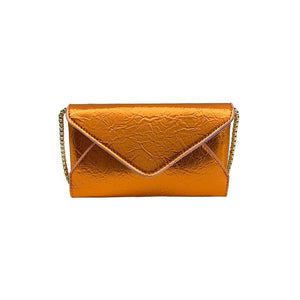 Women Envelop Clutch Handbag Purse PU Leather Chain Shoulder Crossbody Bag