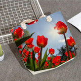 Floral Print Shoulder Bag High Capacity Tote
