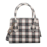 Plaid Pattern PU Leather Crossbody Bag for Women Shoulder Handbag Tote Purse