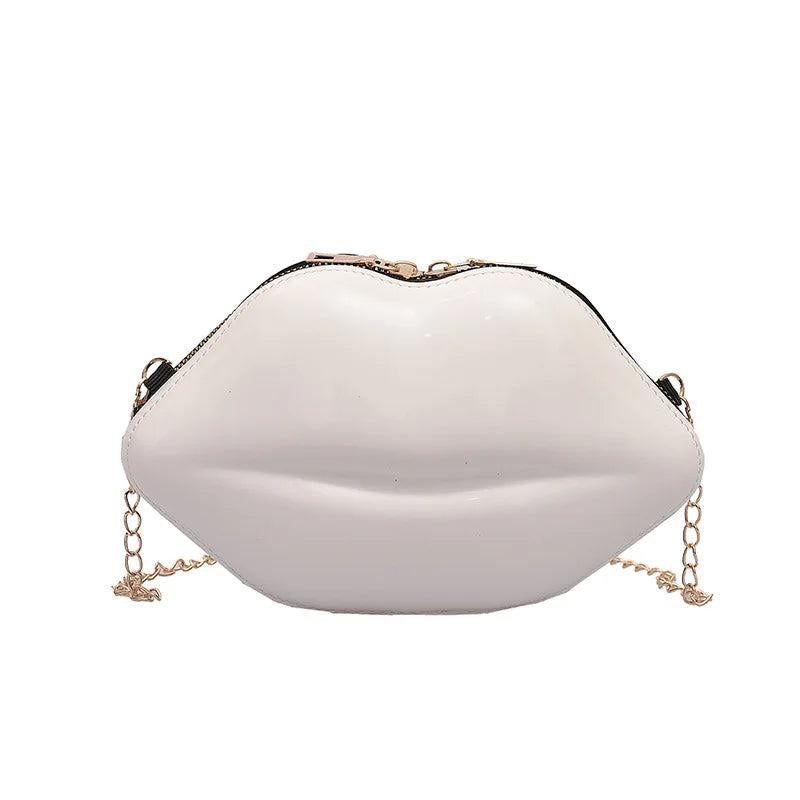 Hot Sexy Lips Style Pu Ladies Clutch Bag Chain Purse Shoulder Bag Handbag Women