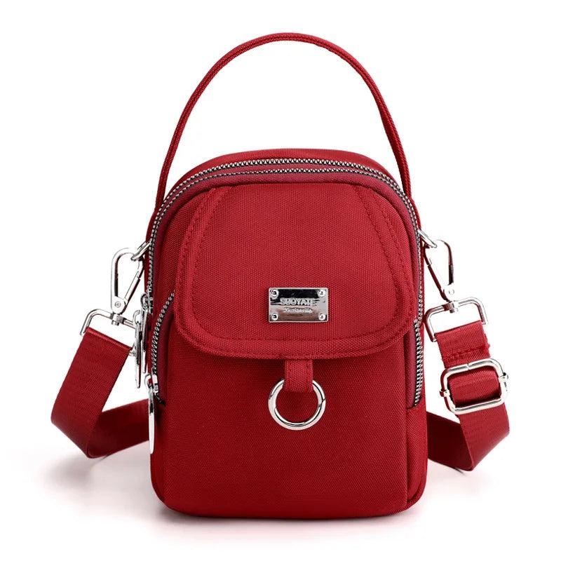 Women Mini Bag 3 Layers Durable Fabric Small Shoulder Bags for Women