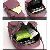 Women Mini Bag 3 Layers Durable Fabric Small Shoulder Bags for Women