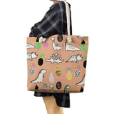 Daily Dinosaur Print Women Handbags Large Capacity Shopping Bags