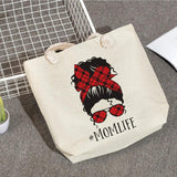 Sunglasses Girl Handbag Foldable Shopping Bag
