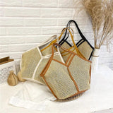 Rattan Women Shoulder Bags Straw Woven Handbags Large Beach Totes Purse
