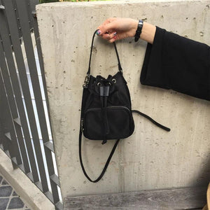 Canvas Shoulder Bag Tassel Bucket Bag Girls Crossbody Tote Phone Pouch