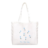 Harajuku Brother Canvas Bag Small Flower Large Capacity Shopping Bag