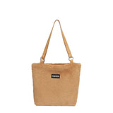 Winter Plush Tote Bag for Women Soft Fluffy Fur Lady Handbags