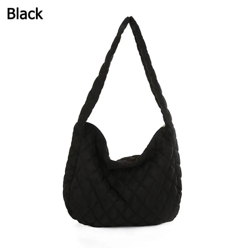 Quilted Tote Bag Lightweight Winter Warm Down Cotton Padded Shoulder